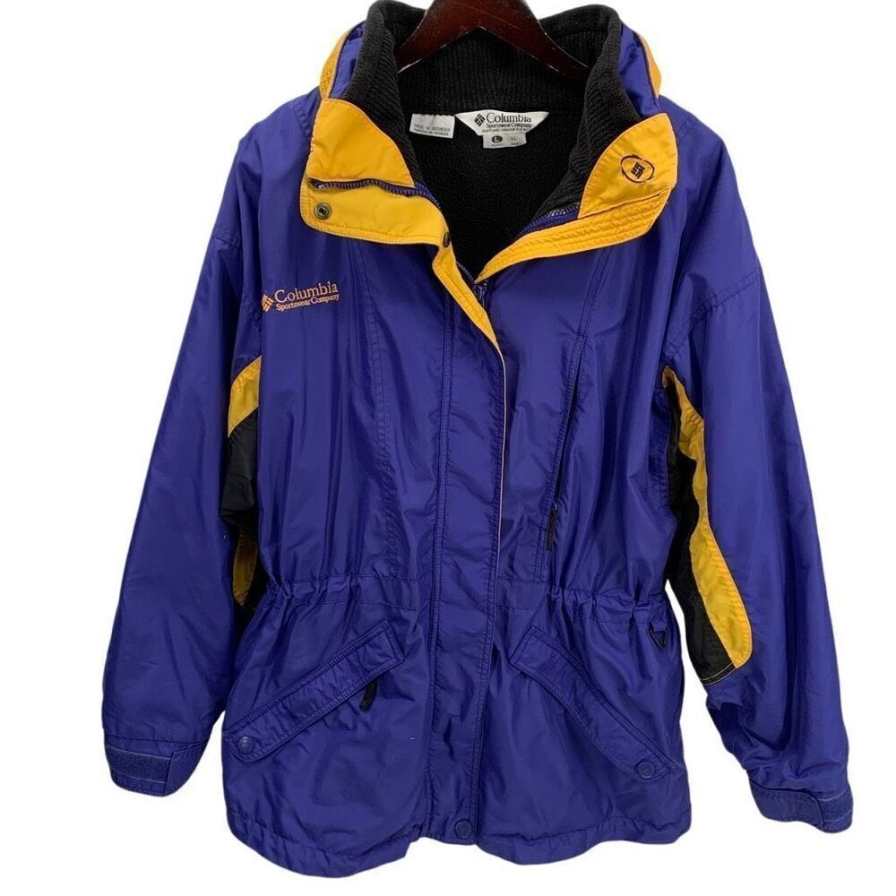 Vintage COLUMBIA interchange ski jacket 2 in 1 sz L womens  blue